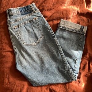 Abercrombie & Fitch Light Blue High Rise Dad Jeans, Curve Love